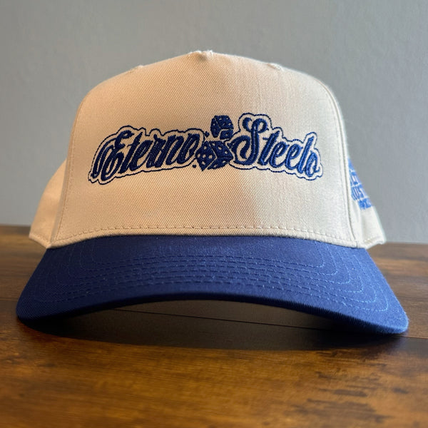 ES Dice cap - Royal Blue & natural color